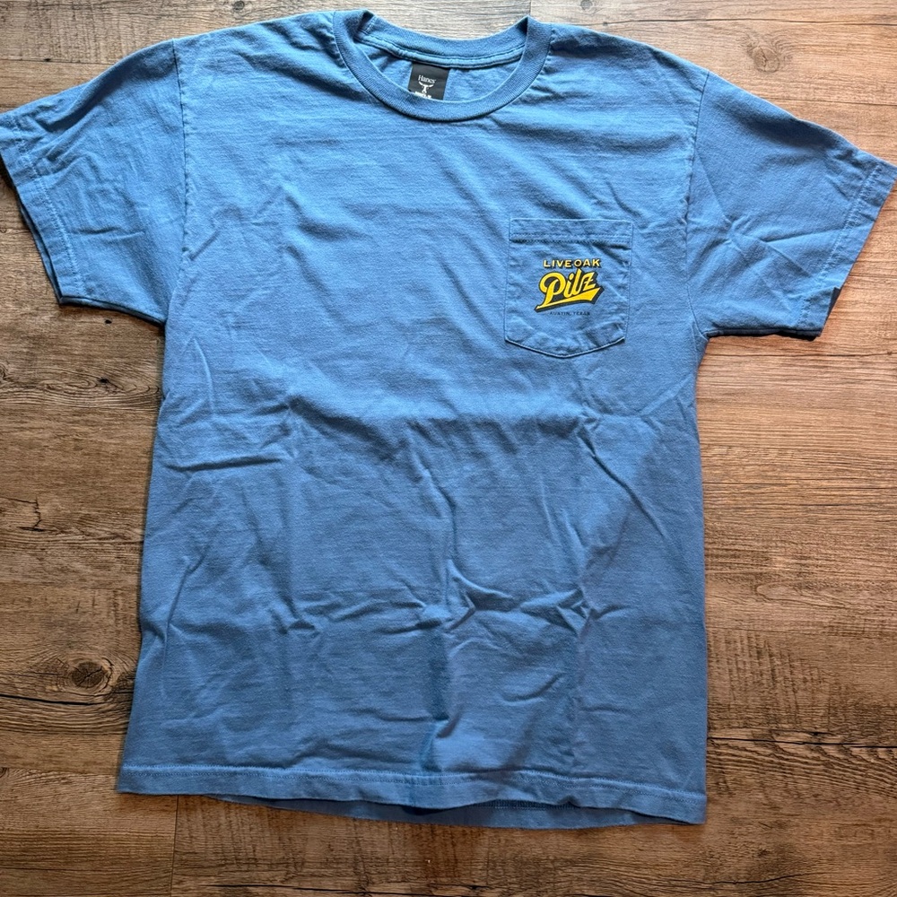 Hanes Beefy Heavyweight Craft Beer Pocket Shirt Size Small